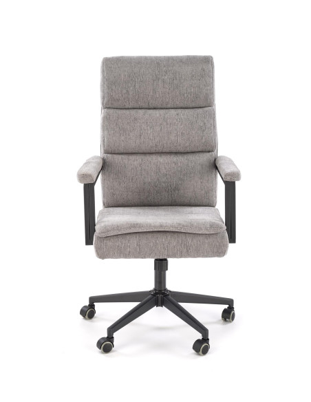 ADRIANO Fotel Obrotowy Popielaty | TILT, Tkanina ODIN, Elegancka Forma