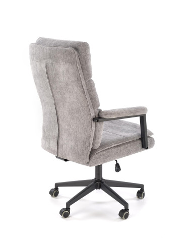 ADRIANO Fotel Obrotowy Popielaty | TILT, Tkanina ODIN, Elegancka Forma