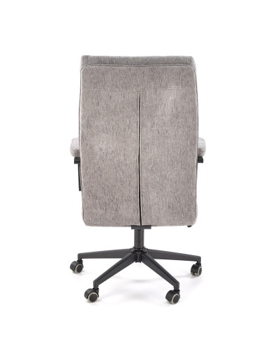 ADRIANO Fotel Obrotowy Popielaty | TILT, Tkanina ODIN, Elegancka Forma