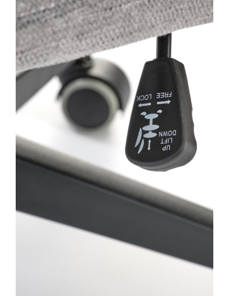 ADRIANO Fotel Obrotowy Popielaty | TILT, Tkanina ODIN, Elegancka Forma