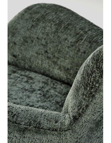 CASTRO Fotel Bujany C.Zielony Nogi Stalowe na Drewnianych Płozach - Komfort