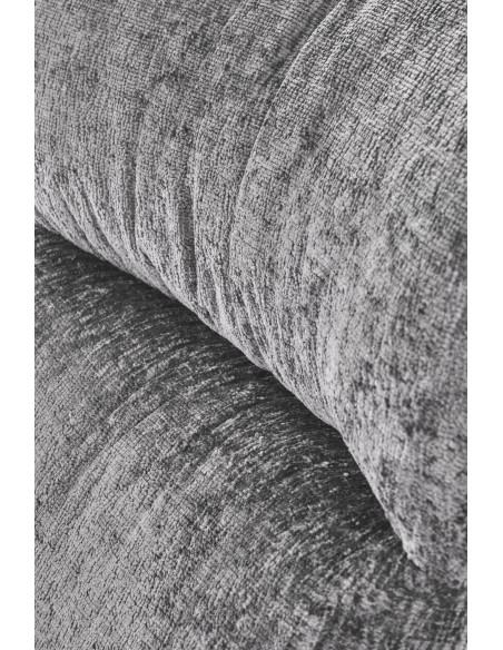 CASTRO Fotel Bujany Popielaty Nogi Stalowe na Drewnianych Płozach - Komfort