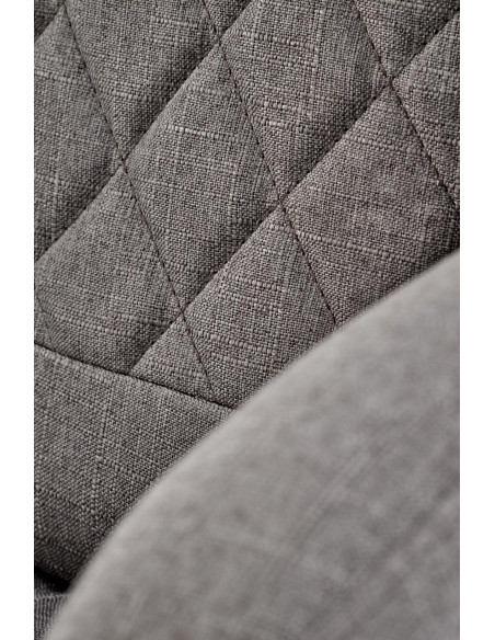 HELDER 2 Fotel Gabinetowy Popielaty | Oparcie w Romby, Chromowana Podstawa