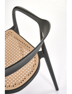 K530 krzesło czarny / naturalny 2