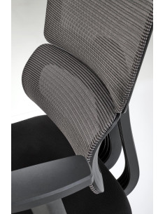 PABLO Fotel Gabinetowy Popielaty/Czarny Regulowany Zagłówek i Podłokietniki 2