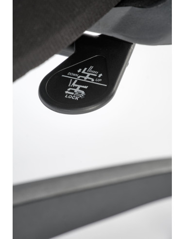 PABLO Fotel Gabinetowy Popielaty/Czarny Regulowany Zagłówek i Podłokietniki