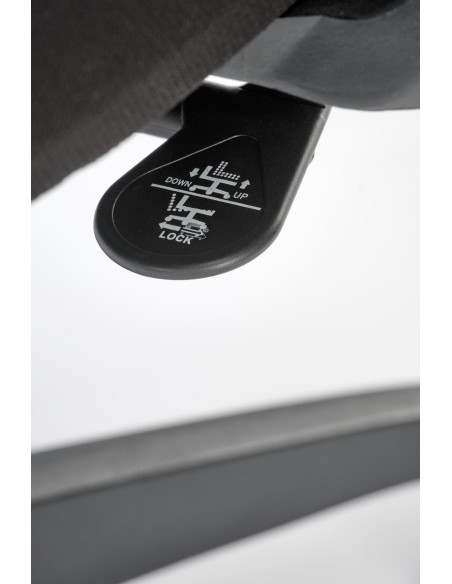 PABLO Fotel Gabinetowy Popielaty/Czarny Regulowany Zagłówek i Podłokietniki