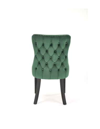 ALDA Krzesło C.Zielone Pikowane Velvet | Drewno, Złote Ćwieki na Bokach