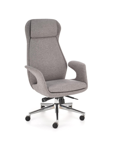 KEVIN Fotel Gabinetowy Jasny Popiel | Aluminiowa Podstawa, MULTIBLOCK