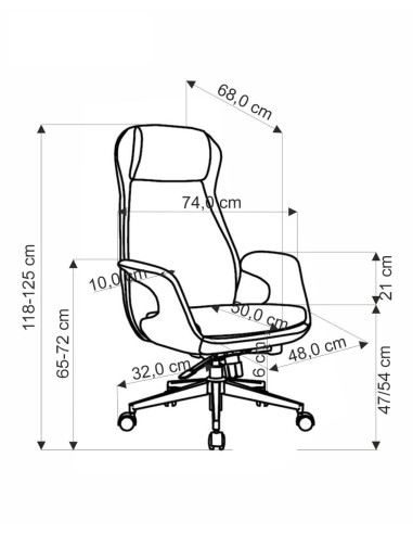 KEVIN Fotel Gabinetowy Jasny Popiel | Aluminiowa Podstawa, MULTIBLOCK