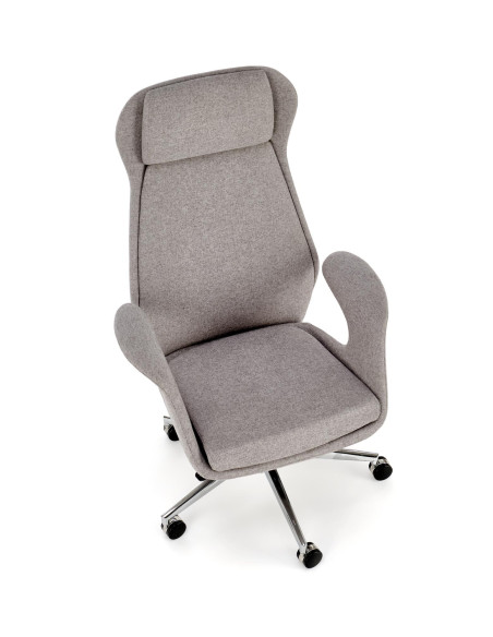 KEVIN Fotel Gabinetowy Jasny Popiel | Aluminiowa Podstawa, MULTIBLOCK