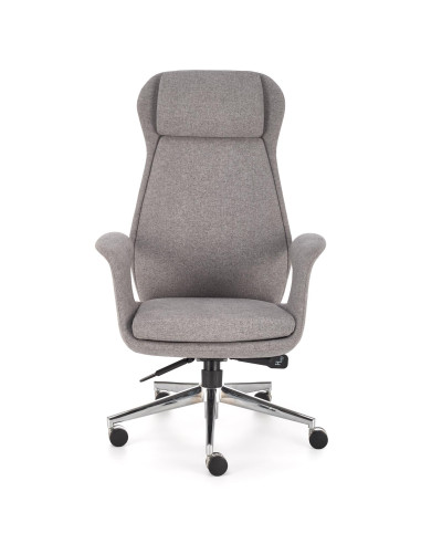 KEVIN Fotel Gabinetowy Jasny Popiel | Aluminiowa Podstawa, MULTIBLOCK