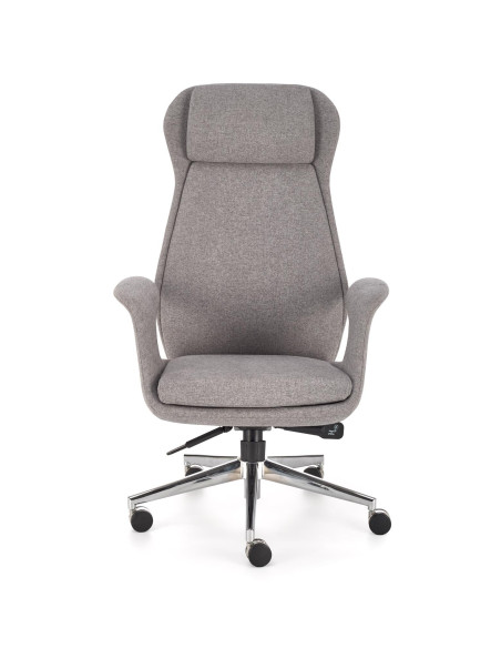 KEVIN Fotel Gabinetowy Jasny Popiel | Aluminiowa Podstawa, MULTIBLOCK