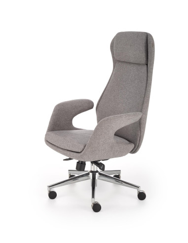 KEVIN Fotel Gabinetowy Jasny Popiel | Aluminiowa Podstawa, MULTIBLOCK