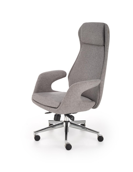 KEVIN Fotel Gabinetowy Jasny Popiel | Aluminiowa Podstawa, MULTIBLOCK