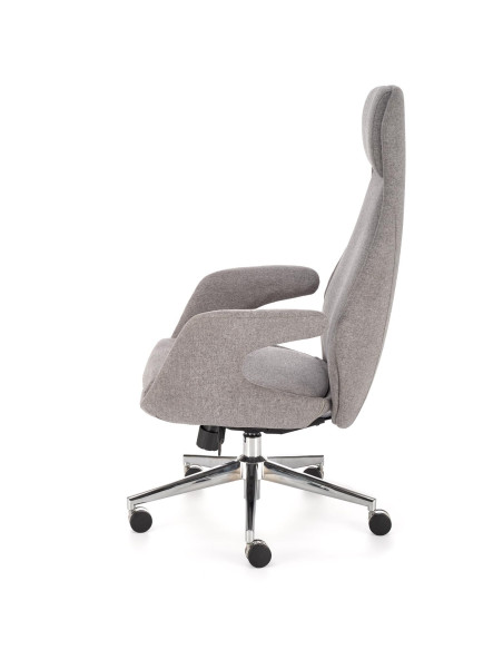 KEVIN Fotel Gabinetowy Jasny Popiel | Aluminiowa Podstawa, MULTIBLOCK