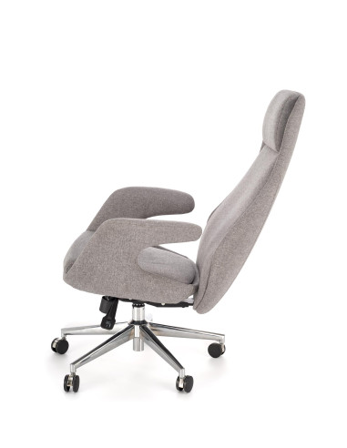 KEVIN Fotel Gabinetowy Jasny Popiel | Aluminiowa Podstawa, MULTIBLOCK