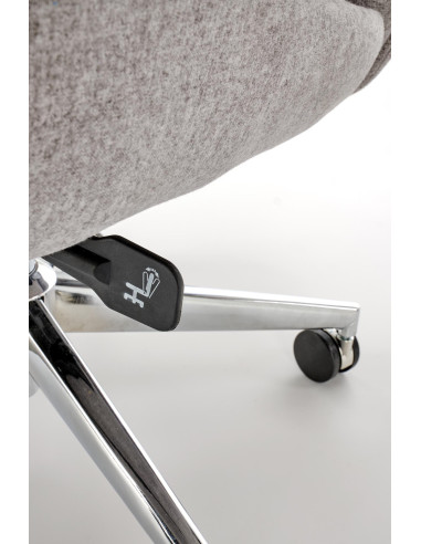 KEVIN Fotel Gabinetowy Jasny Popiel | Aluminiowa Podstawa, MULTIBLOCK