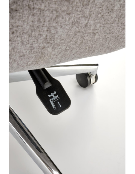 KEVIN Fotel Gabinetowy Jasny Popiel | Aluminiowa Podstawa, MULTIBLOCK