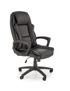 MARIO Fotel Gabinetowy Czarny | Mechanizm TILT, Eco Skóra, Komfort i Styl