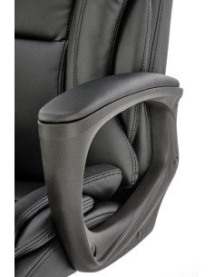 MARIO Fotel Gabinetowy Czarny | Mechanizm TILT, Eco Skóra, Komfort i Styl 2