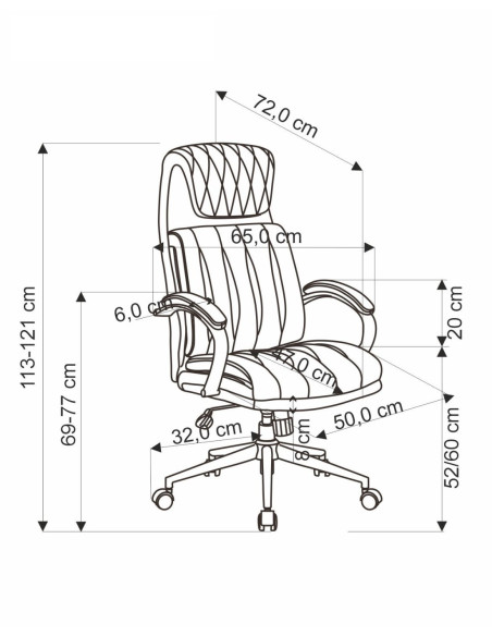 ROMANO Fotel Gabinetowy Czarny | Elegancka Eco Skóra, Chromowane Nogi