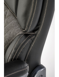 STEVEN Fotel Gabinetowy Czarny / Popielate Romby | Elegancki Komfort i Styl 2