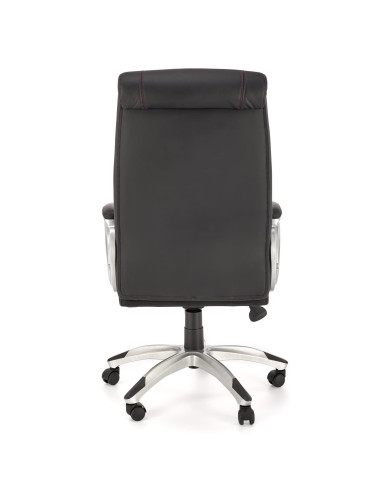 THOMAS Fotel Gabinetowy Czarny | Eco Skóra Perforowana, Elegancka Forma,