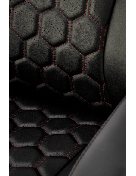 THOMAS Fotel Gabinetowy Czarny | Eco Skóra Perforowana, Elegancka Forma,