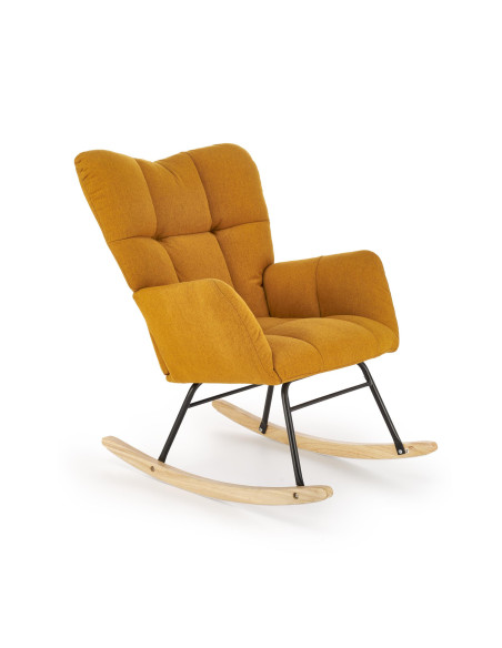 VASCO fotel bujany musztardowy
