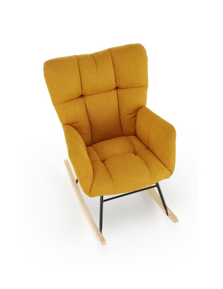 VASCO fotel bujany musztardowy