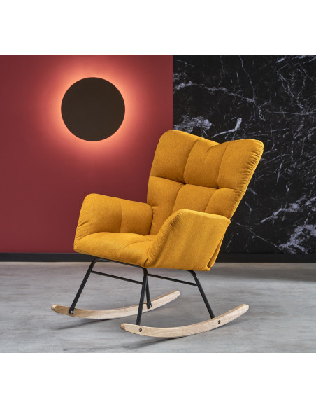 VASCO fotel bujany musztardowy