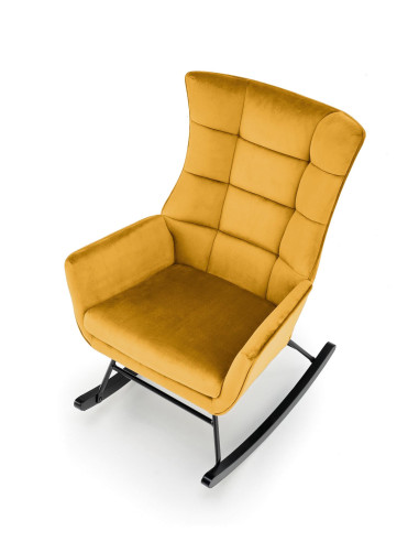 BAZALTO fotel bujany musztardowy (1p 1szt)