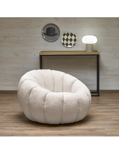 GASPAR fotel wypoczynkowy biały