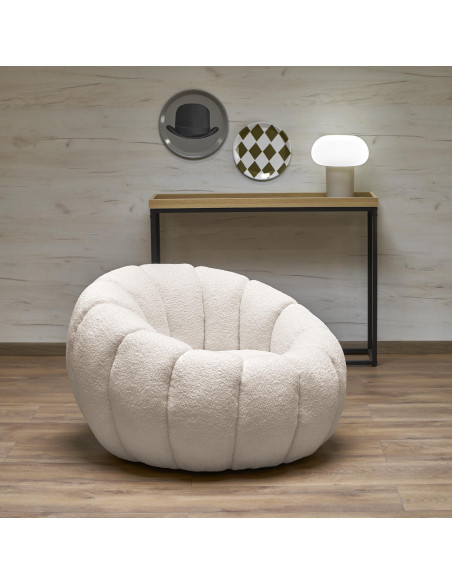 GASPAR fotel wypoczynkowy biały