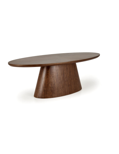 VAGNER Stół Orzechowy 220/98/76 cm | MDF + Okleina Naturalna, Noga Stalowa