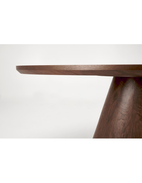 VAGNER Stół Orzechowy 220/98/76 cm | MDF + Okleina Naturalna, Noga Stalowa