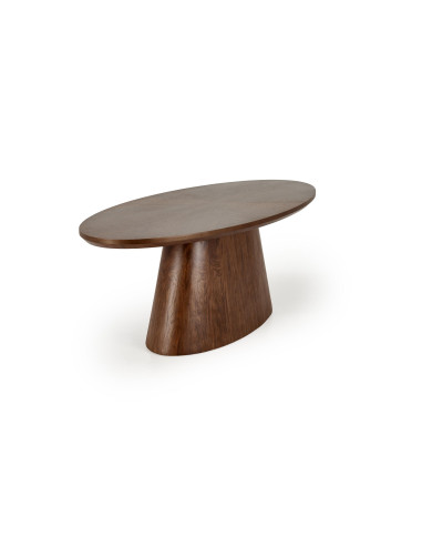 VAGNER Stół Orzechowy 220/98/76 cm | MDF + Okleina Naturalna, Noga Stalowa