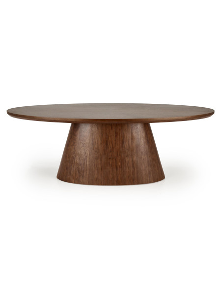 VAGNER Stół Orzechowy 220/98/76 cm | MDF + Okleina Naturalna, Noga Stalowa