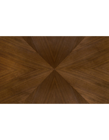 VAGNER Stół Orzechowy 220/98/76 cm | MDF + Okleina Naturalna, Noga Stalowa