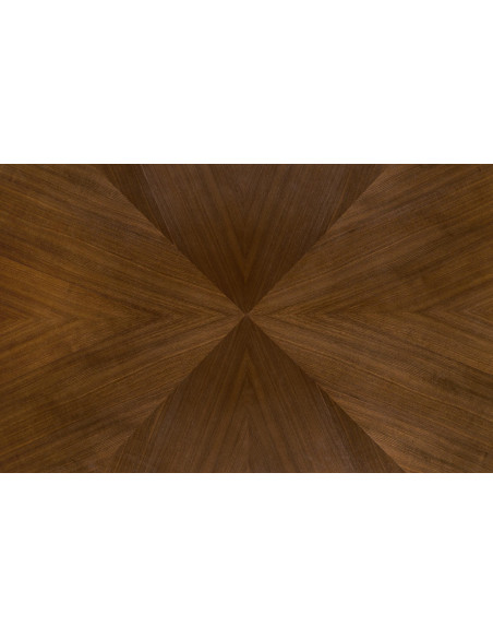 VAGNER Stół Orzechowy 220/98/76 cm | MDF + Okleina Naturalna, Noga Stalowa