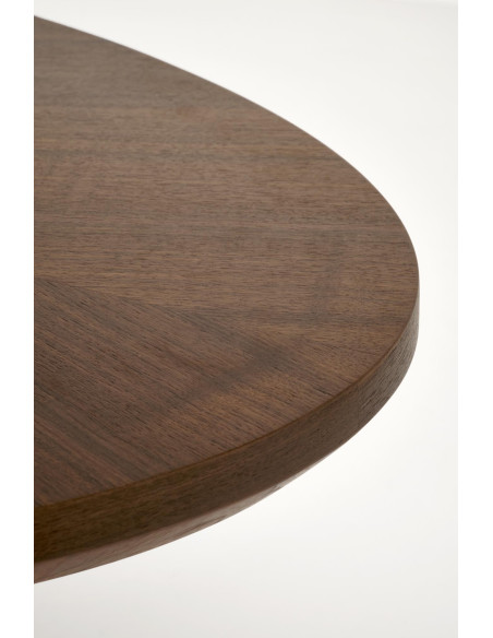 VAGNER Stół Orzechowy 220/98/76 cm | MDF + Okleina Naturalna, Noga Stalowa