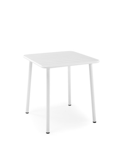 BOSCO Stół Kwadrat Biały 70/70/76 cm | Stalowy, Subtelna Elegancja