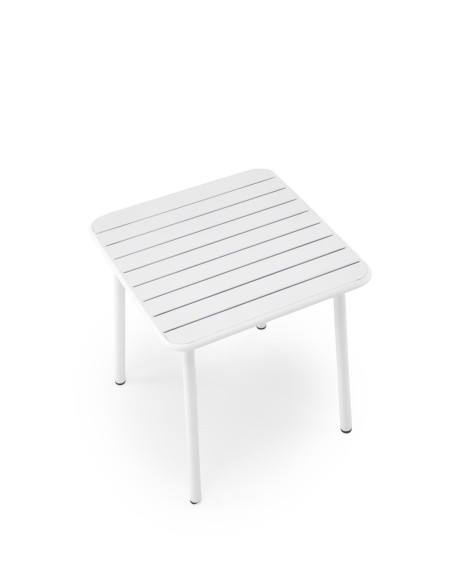 BOSCO Stół Kwadrat Biały 70/70/76 cm | Stalowy, Subtelna Elegancja