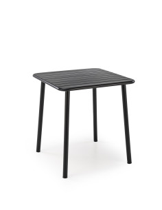 BOSCO Stół Kwadratowy Czarny Stalowy 70/70/76 cm | Elegancka Forma