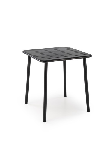 BOSCO Stół Kwadratowy Czarny Stalowy 70/70/76 cm | Elegancka Forma