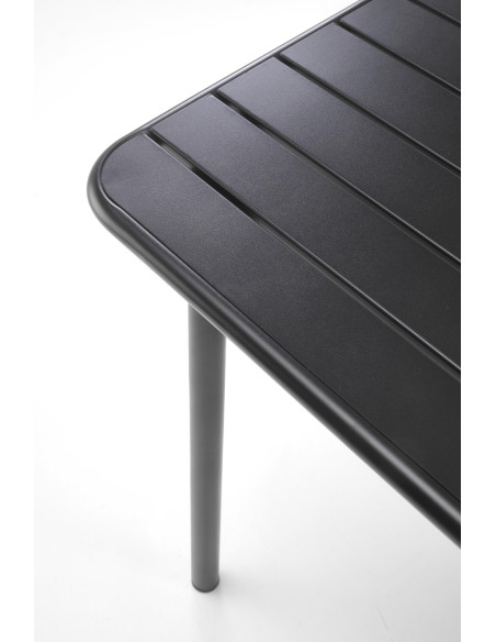 BOSCO Stół Kwadratowy Czarny Stalowy 70/70/76 cm | Elegancka Forma