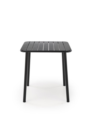 BOSCO Stół Kwadratowy Czarny Stalowy 70/70/76 cm | Elegancka Forma