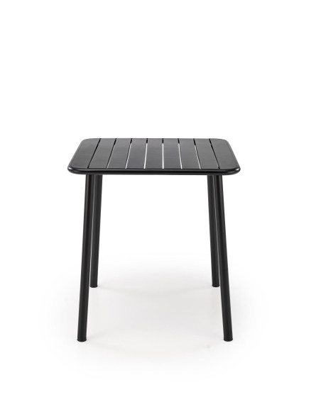 BOSCO Stół Kwadratowy Czarny Stalowy 70/70/76 cm | Elegancka Forma