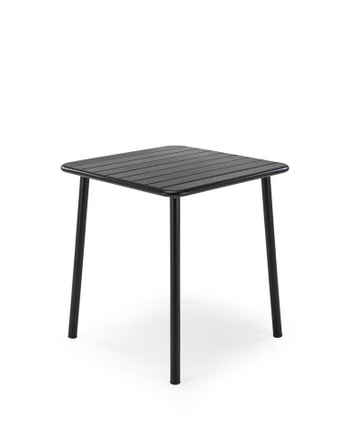 BOSCO Stół Kwadratowy Czarny Stalowy 70/70/76 cm | Elegancka Forma